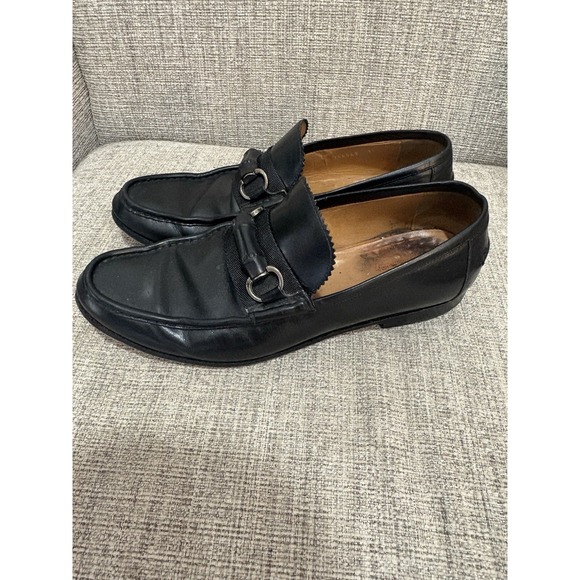 Men's Gucci Black Leather Horsebit Loafer 7.5 - Picture 1 of 9
